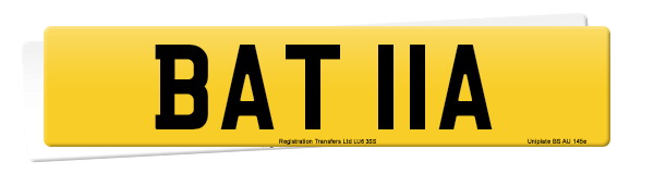 Registration number BAT 11A